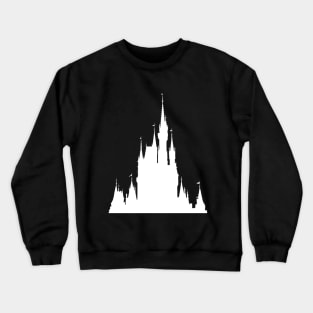 Magic Castle Silhouette Satin Black Crewneck Sweatshirt